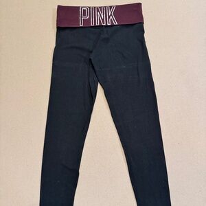 PINK Victorias Secret Fold over Yoga Leggings Size S